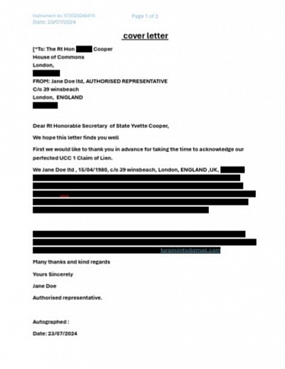 Example - Cover letter